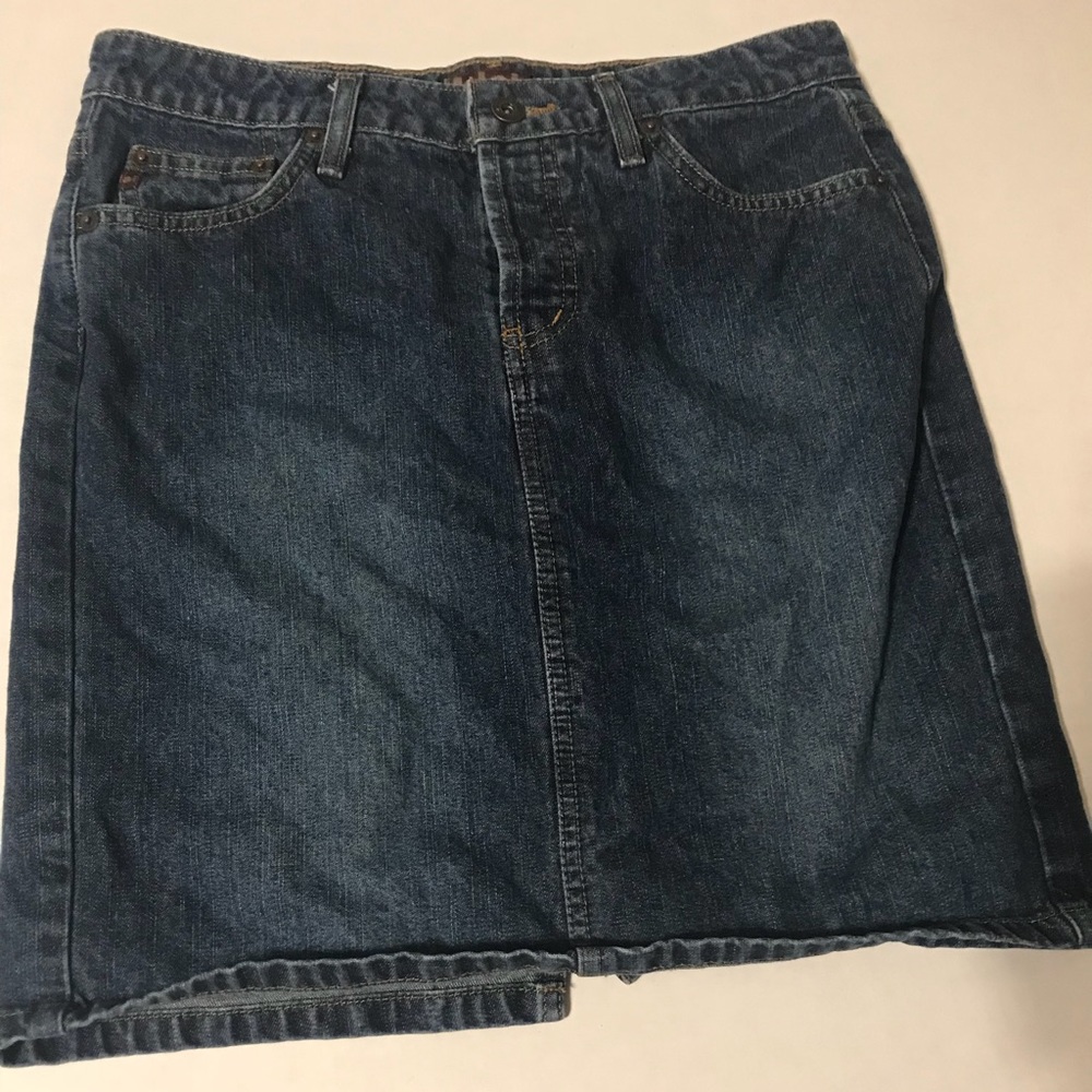 🐞LEI  Women's Jean Skirt Size 5 Split In Back